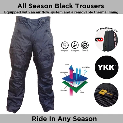 £35.99 • Buy Motorbike Motorcycle Waterproof Cordura Textile Trousers Pants Armours 