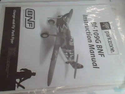 £13.29 • Buy Used Operation & Parts Manual Suit BF-109G Parkzone
