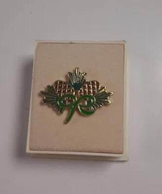 Vintage Brass & Enamel Macmillan Cancer Charity Thistle Pin Badges BB1 • £1.50