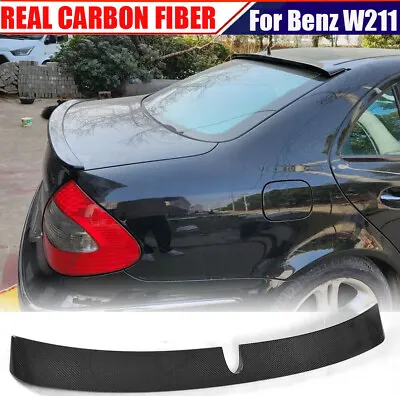 REAL CARBON Rear Roof Spoiler Wing For Benz W211 E320 E350 E63 E55 AMG 2002-08 • $161.49