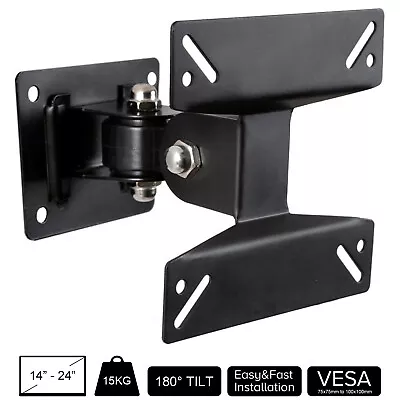 $16.95 • Buy 14   - 24   Led Lcd Monitor Tv Wall Mount Bracket Vesa 75-100Mm 17 19 22