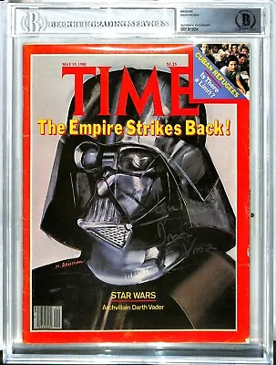 $711.11 • Buy DAVE PROWSE Signed Auto Star Wars  Darth Vader  1980 Time Magazine BAS SLABBED