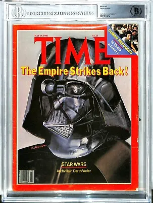 DAVE PROWSE Signed Auto Star Wars  Darth Vader  1980 Time Magazine BAS SLABBED • $687.14