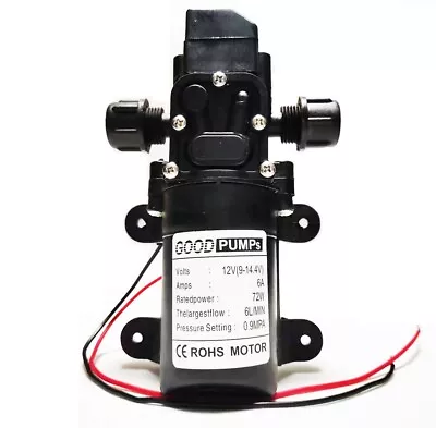 12V Water Pump 130PSI Self Priming Pump Diaphragm High Pressure Automatic Switch • $18.89