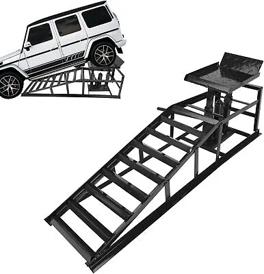 Hydraulic Car Ramps Hydraulic Vertical Ramps 5T/11000lbs Low Profile 1-Pcs Black • $105.88