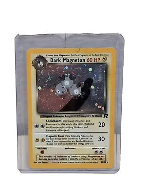 Pokemon Card Rocket Dark Magneton Holo #11/82 DMG Check Pictures VTG Kids Card • $7