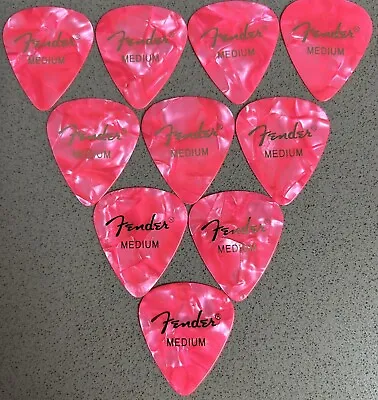 Fender Guitar Picks Pink Moto X 10 - Medium (0.71mm) • $10.50