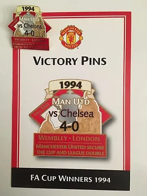 Danbury Manchester Man United Fc Victory Pin Badge 1994 Fa Cup Winners V Chelsea • $37.86