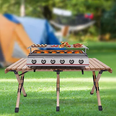 Stainless Steel BBQ Table Top Gas Grill Outdoor Freestanding 6 Burner Grill • $115.90