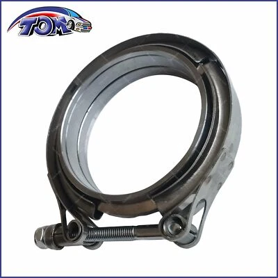 $25 • Buy 3.5  V-Band Flange & Clamp Kit For Turbo Exhaust Downpipes 304 Stainless Steel