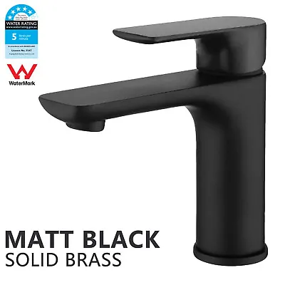 Matte Black Tall Basin Mixer Bathroom Vanity Sink Tap Spout Faucet Square/Round • $71.50