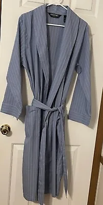 Mens Long Cotton Robe With Belt ROBE KNOTHE Two Pockets . (792) • $14.99