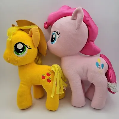 My Little Pony Lot Of 2 Medium 12  Plush - Pinkie Pie & Apple Jack Stuffed • $20