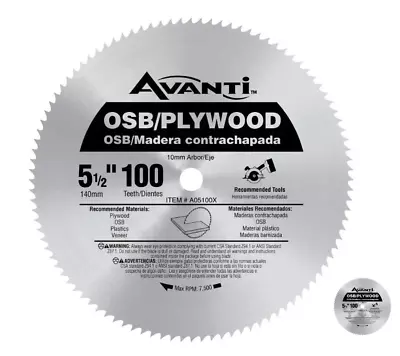Wood Cutting 100-Tooth Circular Saw Blade 5-1/2  Dia. Carbide Steel For Trim Saw • $13.99