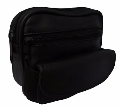 Men’s Ladies Leather Travel Taxi Cigarette Pouch Purse Camera Wallet Belt Loop   • £5.49