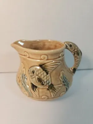 Vintage Hand Painted Fish Small Pitcher Made In Japan Creamer Ceramic  • $20