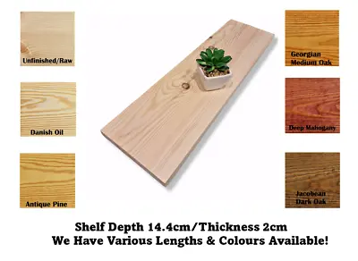 Pine Wall Shelf Made From Solid Redwood Pine 14.4cm Deep Handmade Rustic  • £30.23
