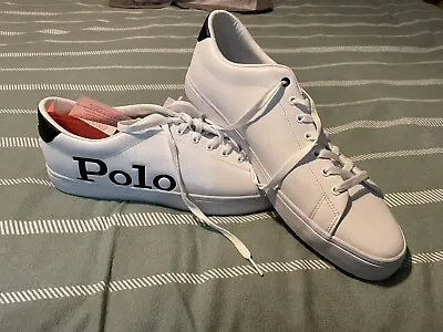 Ralph Lauren Polo Longwood Shoes Size Uk 13 White   %100 Genuine • £40