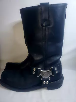 Milwaukee Leather Biker Freedom Flex Harness Boots Back Zipper Square Toe 10 D • $75