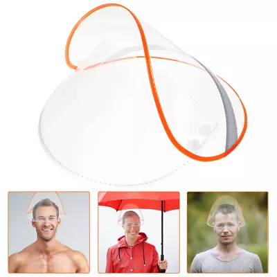 Clear Plastic Rain Bonnet With Visor - Water Resistant Cap For Men And Women • £5.89