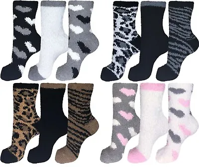 £5.99 • Buy 3 Pairs Of Ladies Womens Super Soft Cosy BED SOCKS Slipper Thick Warm Fleece