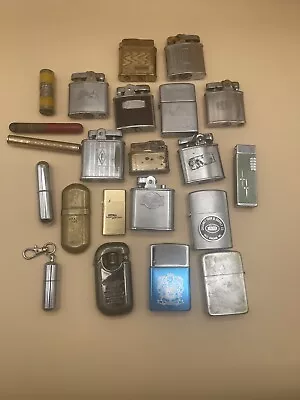 Lot Of 22 Vintage Cigarette Lighters Untested Assorted Brands • $52