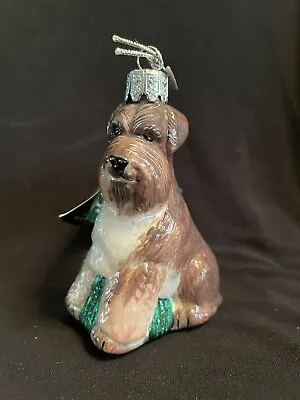 Noble Gems Miniature Schnauzer Dog Blown Glass Ornament NWT • $12.95