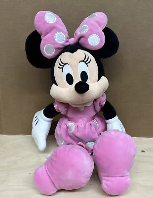Minnie Mouse Plush Disney Collection Pink White Polka-dots Stuffed Animal 18   • $8