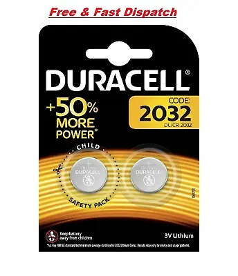 £2.46 • Buy Duracell CR2032 3v LITHIUM Coin Cell Batteries (pack Of 2) DL2032 