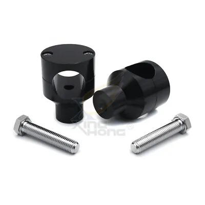 1.25  31mm Motorcycle Round Handlebar Risers For Harley Suzuki Victory Black • $47.94