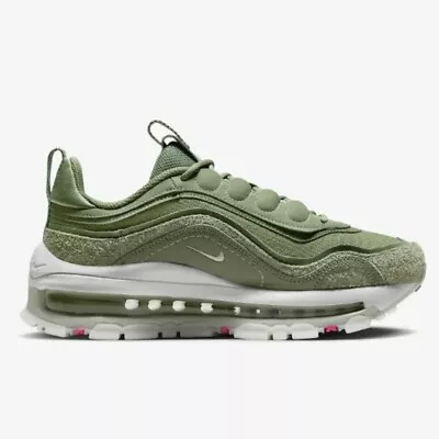 NIKE Air Max 97 Futura Shoes Runners Sneakers OIL GREEN Womens US 6 EUR 36.5 • $134.95