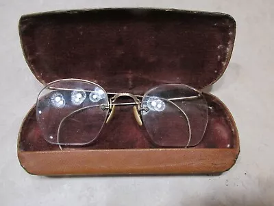 Antique Eyeglasses 1/10 12k Gold Filled Frame Has Bifocals Rimless • $34.89