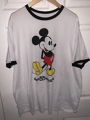 Mickey Mouse Classic Ringer White T-Shirt Walt Disney World White Size XXL • $19.99