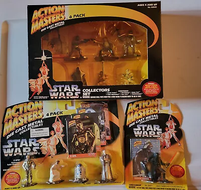 Star Wars 1994 3-Pack Action Masters Diecast Kenner Sealed (6 And 4 Pk + Darth) • $24