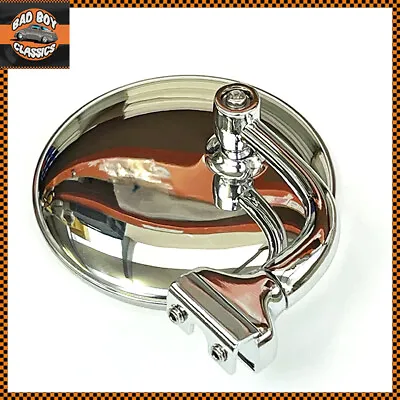  4  Clamp Clip On Classic Quarter Light Overtaking Peep Mirror Stainless Steel • $26.07