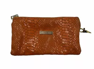 Michael Kors Wallet Orange Zipper File Faux Snake Skin Small Pre-Owned Condition • $19.99