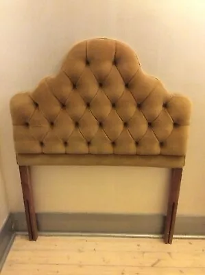 Original Vintage Single Bed Upholstered Buttoned Headboard - 60s 70s Era • $20