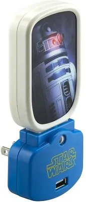 Disney Star Wars R2D2 Glowlight USB Charger Nightlight Outlet Phone Plug NEW • $4.98