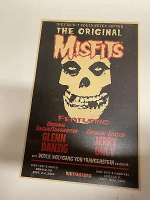 Original Misfits Reunion Tour Poster Denver Chicago Danzig Doyle Jerry Only • $60