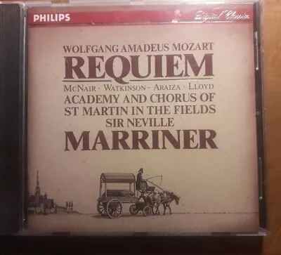 Mozart Requiem Marriner St Martin In The Fields Philips Cd Album Mint • £4.99