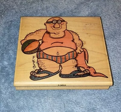 VTG Rubber Stamp Mr. Flip Flop 1999 Mark Towner (J-14014) Stamppassions Gift DAD • $14.99