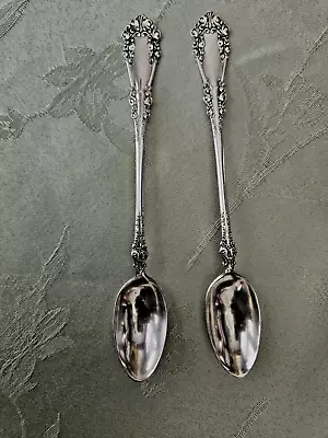 Vintage 1847 Rogers Bros. Pair Silver Plate Berkshire Iced Tea Spoons Very Nice! • $10