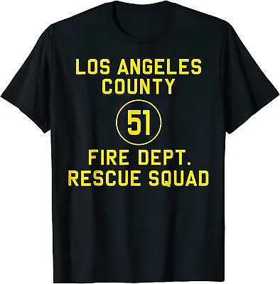 LA County 51 Fire Dept Resque Squad Logo Truck Side Unisex T-Shirt • $19.99