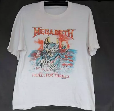 Megadeth Vintage 1988 Funny White Cotton Tee Shirt • $17.99