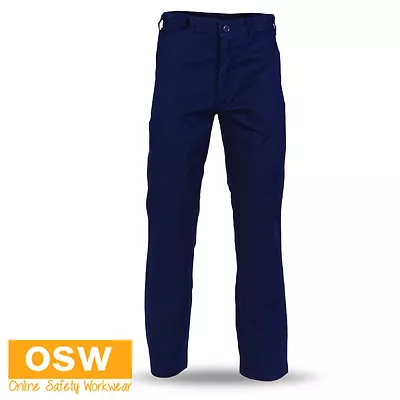 Mens Navy Heavy Weight Safety Work Pants Trouser - Tradies/mechanic/mining • $43.60