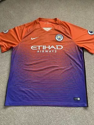 Manchester City 2016/2017 Aeroswift 3rd Third Football Shirt Nike Xxl Minty • £19.99