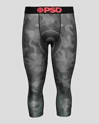 PSD Camo Tights Underwear Pants Medium 32-34W MENS 3/4 Black Warface Workout Med • $30