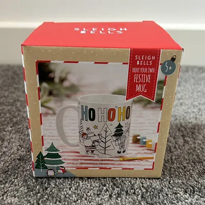 Sleigh Bells Brand New In Box Paint Decorate Your Own Christmas Festive Mug • £2.99
