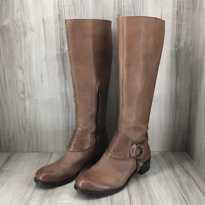 Vince Camuto Riding Boots Womens 8B Shaylee Brown Soft Leather Tall Knee High • $52