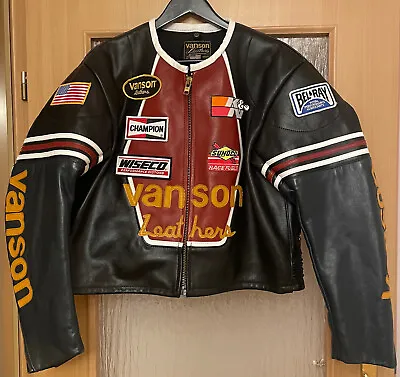 Vanson Leather Motorcycle Jacket 46 • $700